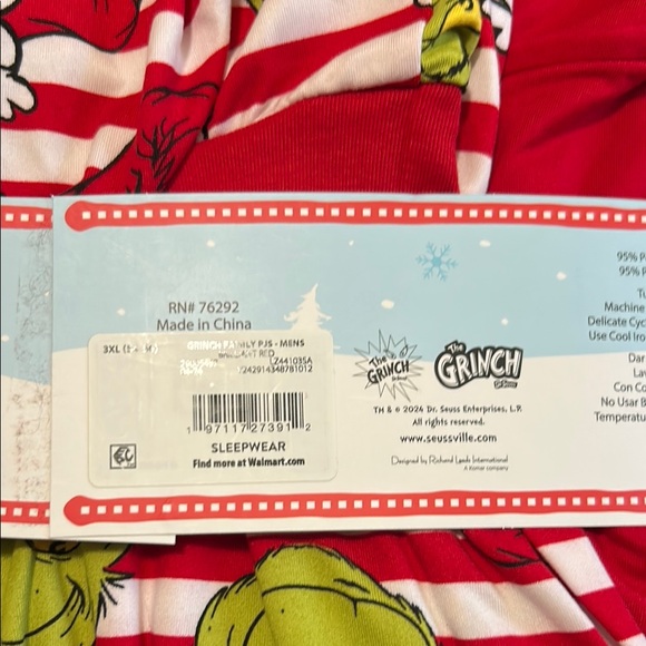 The Grinch Red Men's Pajama Set - Picture 4 of 5